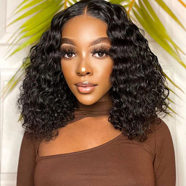 [$99 = 2 Wigs] Deep Wave with Body Wave Glueless Lace Closure Human Hair Wig Junoda Flash Sale junoda