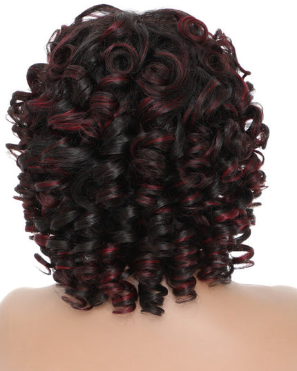 Yasser K wigsandwanderlust Recommend Junoda P4/30 Bouncy Curly Ombre Human Hair Wig With Bangs Two Tone Color Dark Root Bob Wig junoda