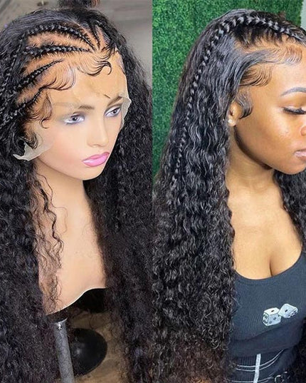 Junoda Full Lace Wig Deep Wave Human Hair Wigs Deep Parting Transparent Lace Wig junoda