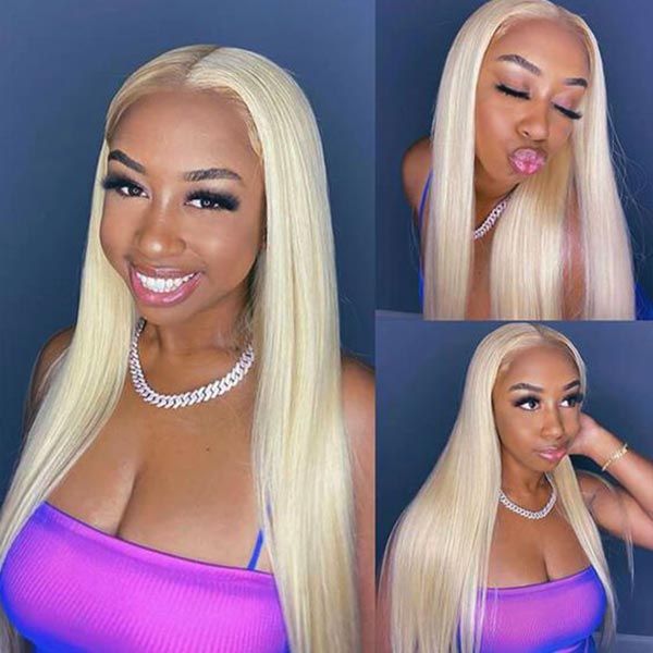Clearance 613 Blonde 13x4 Lace Front Wig Straight Human Hair Wigs Human Hair Wigs junoda