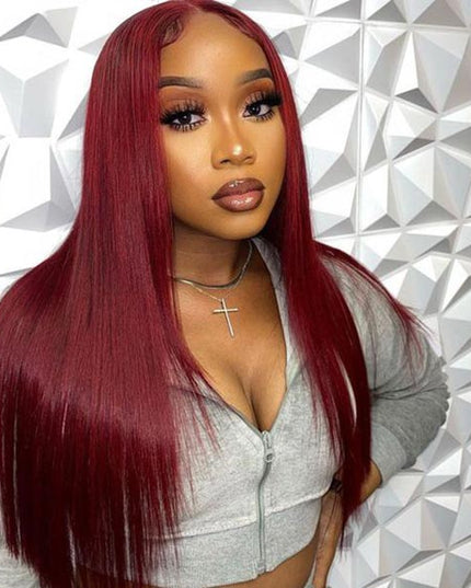 Junoda Hair 99J 4x4 Lace Front Wig Brazilian Human Hair Wig Fast Shipping junoda