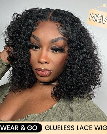 Junoda Kinky Curly Wear & Go Glueless Bob Wigs Pre Cut Lace Closure Human Hair Wig Obodo Oyinbo Tv Recommend junoda