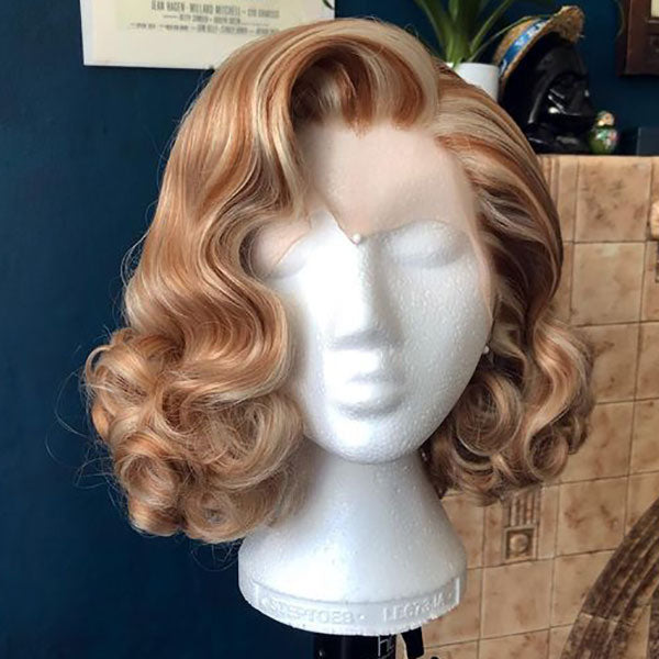 Junoda Monroe Romantic Curly Hairstyles Bouncy Loose Curly Human Hair Lace Wig junoda