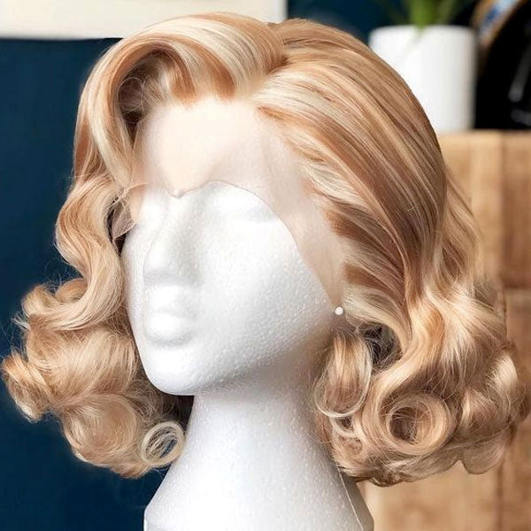 Junoda Monroe Romantic Curly Hairstyles Bouncy Loose Curly Human Hair Lace Wig junoda