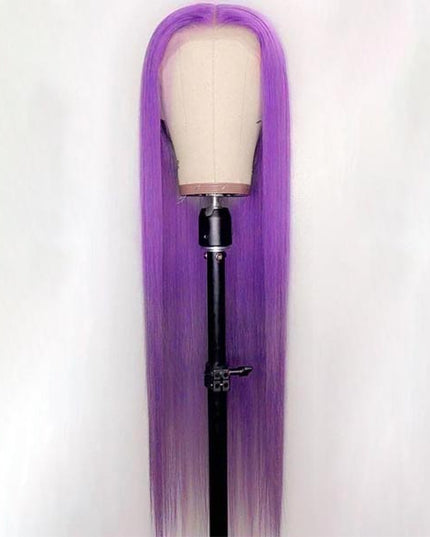 Junoda Purple Wig Silky Straight Colored 4x4 13x4 Lace Front Human Hair Wigs for Women junoda
