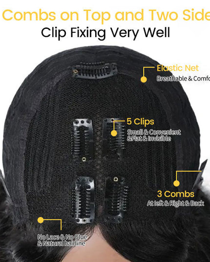 [BOGO] Junoda Jerry Curly V Part Wig Meets Real Scalp Thin U Part Glueless Wigs junoda