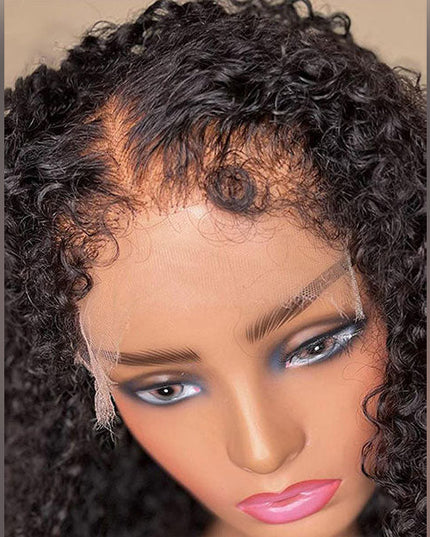 Kailah Shenyce Recommend Junoda Water Wave Kinky Edges Type 4C Curly Hairline Realistic Human Hair Wigs junoda