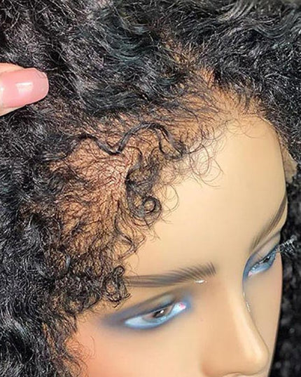 Kailah Shenyce Recommend Junoda Water Wave Kinky Edges Type 4C Curly Hairline Realistic Human Hair Wigs junoda
