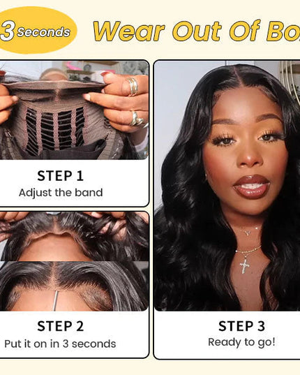 Junoda Pre Cut Lace Breathable Body Wave Air Wig Glueless Human Hair Wigs cs1 junoda