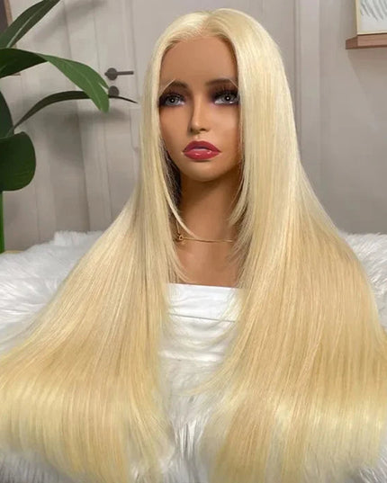 Layered Cut Blonde Pre Plucked Glueless Straight 5x5 13x4 Transparent Lace Wigs junoda