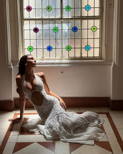 No Second Chance White Lace Maxi Dress
