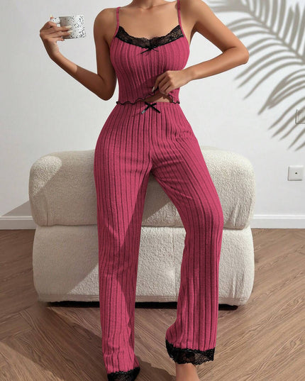 Love Sling Vest Pajamas Women Can Outer Wear Trousers Two-piece Suit