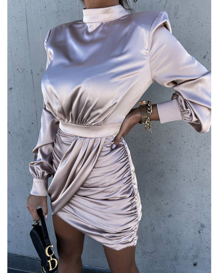 Autumn Winter Loose Casual Dress Office Long Sleeve Dress Women