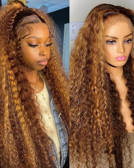 Curly Loose Deep Wave Lace Forehead Wig 13x4