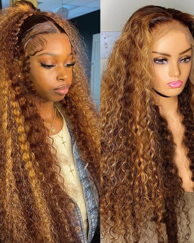 Curly Loose Deep Wave Lace Forehead Wig 13x4