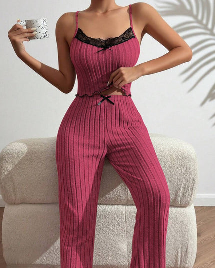 Love Sling Vest Pajamas Women Can Outer Wear Trousers Two-piece Suit
