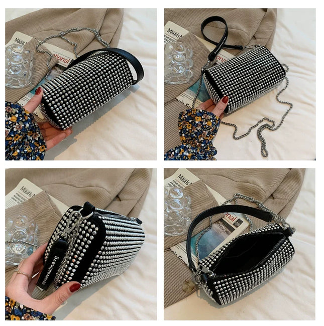 Fancy Rhinestone Bag | New Arrival Tide Fashion Underarm Bag & Full Diamond Crystal Handbag (Female Summer Crossbody)