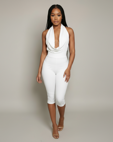 Backless Halter Slim Jumpsuit
