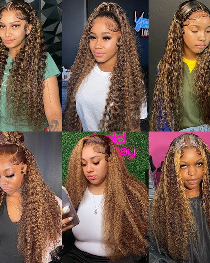 Curly Loose Deep Wave Lace Forehead Wig 13x4