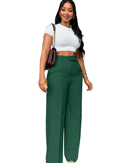 Women's High Waist Straight-leg Wide-leg Pants