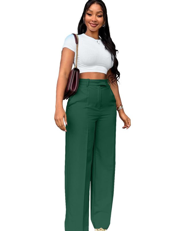 Women's High Waist Straight-leg Wide-leg Pants