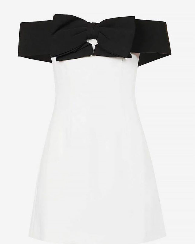 Off-Shoulder Margot Dress with Bow Detail | ZAKAPOP