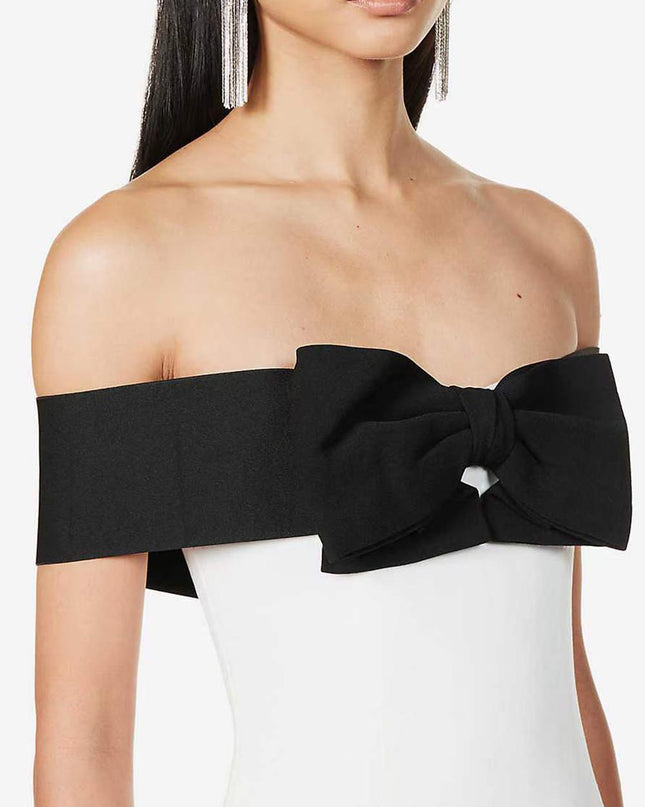 Off-Shoulder Margot Dress with Bow Detail | ZAKAPOP