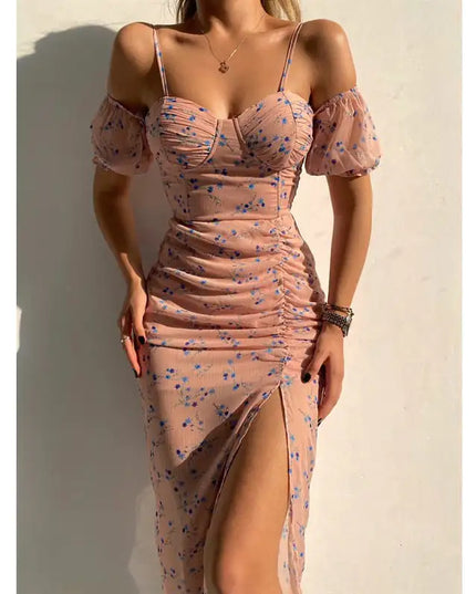 Irregular Spaghetti-Strap Dress for Women's Fashion