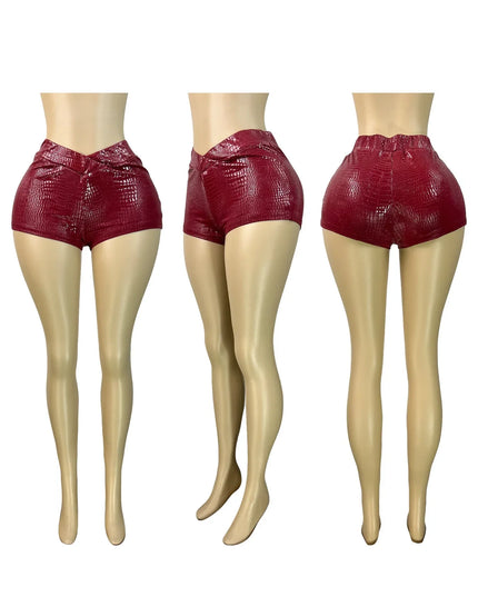 Sexy Leather Bodycon Shorts