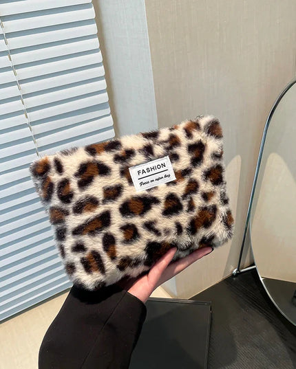 Leopard Print Retro Makeup Bag | Large Capacity Cosmetic Bag & Fashion Portable Storage Bag (Travel Toiletry Bag)