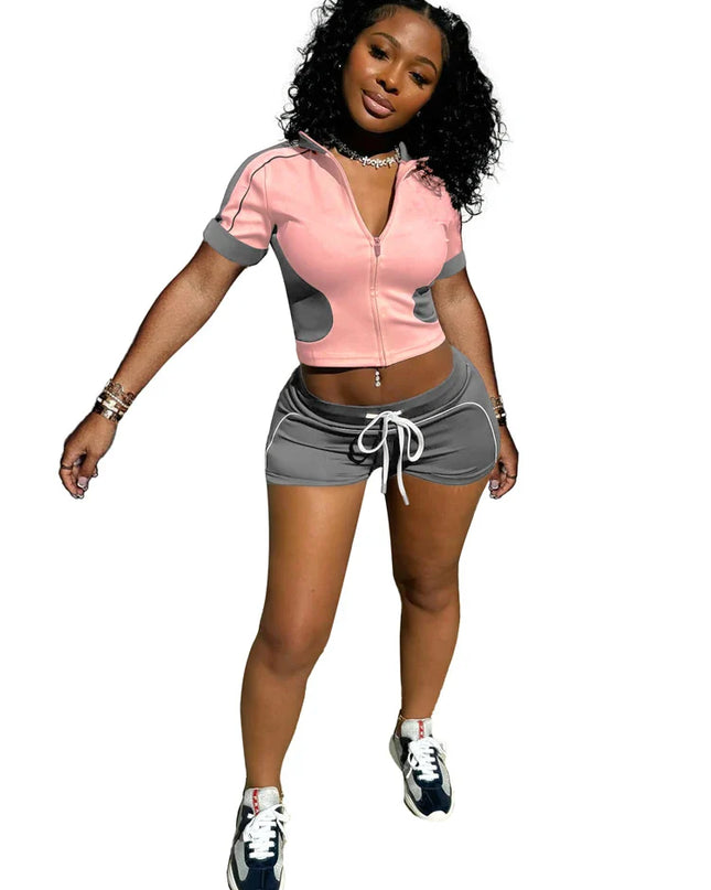 Chic Two-Tone Summer Sportswear Set for Women