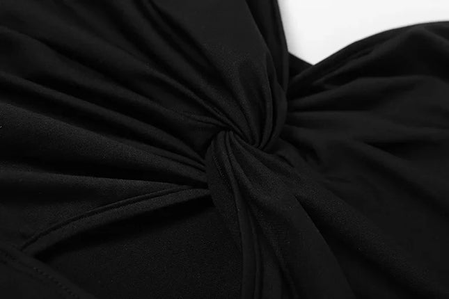 2022 Sexy Spaghetti Strap Bodycon Dress Women Backless Folds Wrap Hip Dresses Female Causal Streetwear Slim Dress Vestidos Robes Caethelstore.com