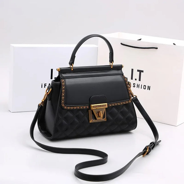 Women's Handbag New Autumn & Winter | High-End Light Luxury Diamond Grid Small Square Bag (Shoulder & Crossbody)