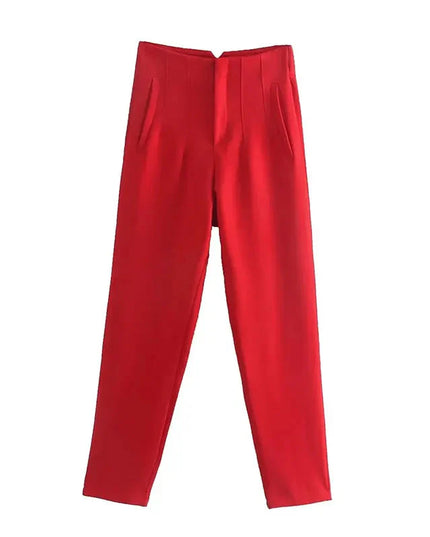 Women’s High Waist Slim Trousers