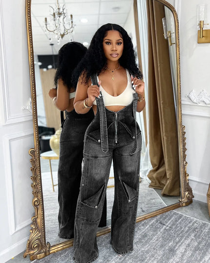 Safari Ripped Out Pocket Overalls