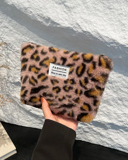 Leopard Print Retro Makeup Bag | Large Capacity Cosmetic Bag & Fashion Portable Storage Bag (Travel Toiletry Bag)