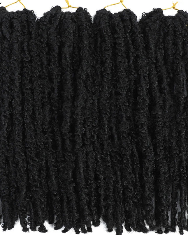 14 12 inch Butterfly Faux Locs Crochet Hair Braids Pre looped Distressed Goddess Butterfly Soft Locs Crochets Braids Cheveux Lok Caethelstore.com
