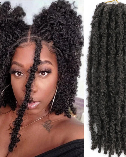 14 12 inch Butterfly Faux Locs Crochet Hair Braids Pre looped Distressed Goddess Butterfly Soft Locs Crochets Braids Cheveux Lok Caethelstore.com