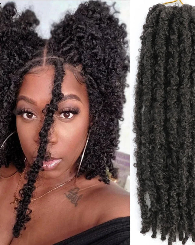 14 12 inch Butterfly Faux Locs Crochet Hair Braids Pre looped Distressed Goddess Butterfly Soft Locs Crochets Braids Cheveux Lok Caethelstore.com