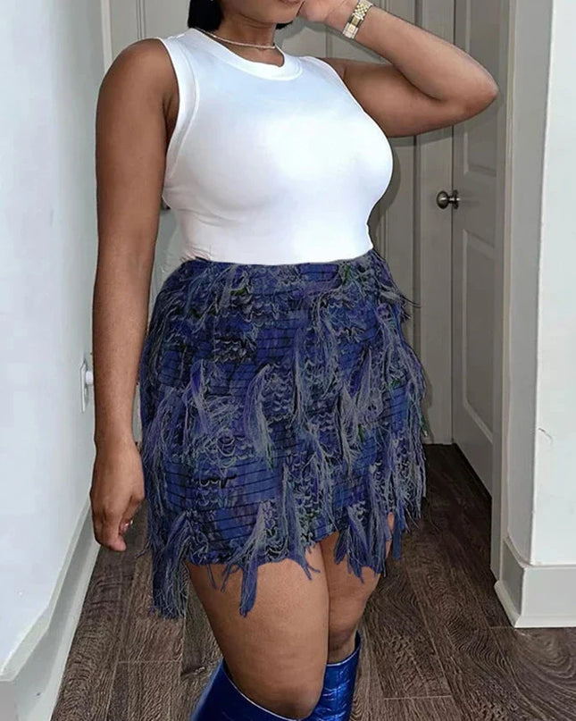 Colorful Tassel Skirt