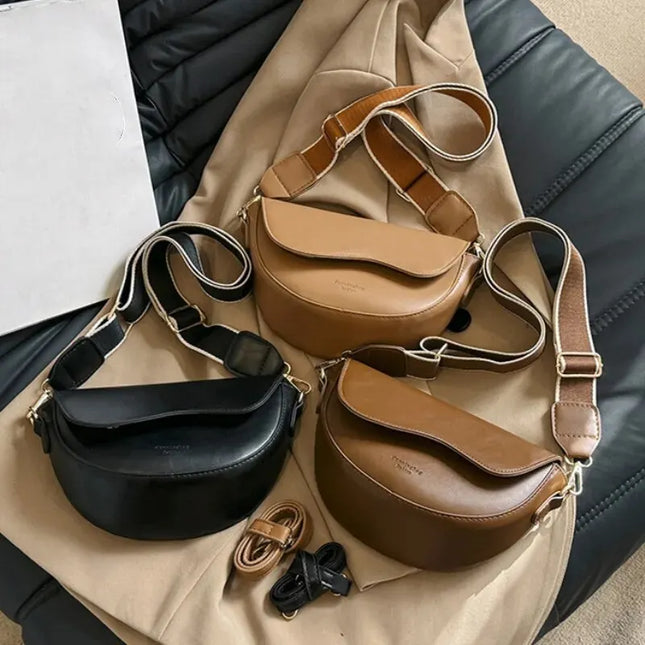 Vintage Saddle Bag Assortment: PU Leather Crossbody Purses - Pretty Melanin Boutique Shoulder Bags