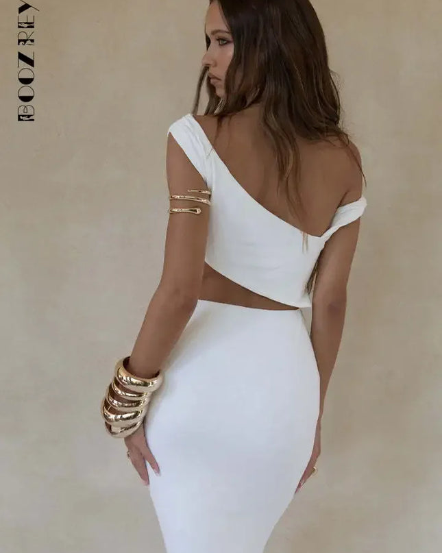 Elegant White Summer Party Maxi Dress
