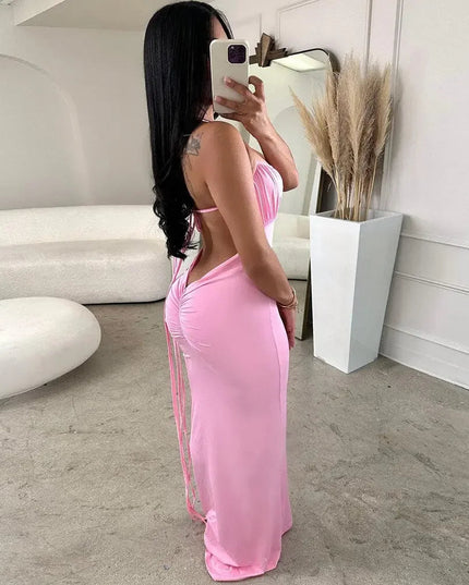 Encore Pink Bodycon Maxi Dress