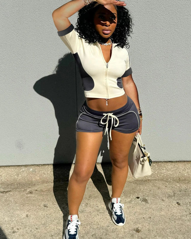 Chic Two-Tone Summer Sportswear Set for Women