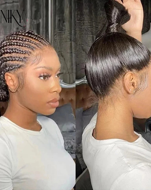 Full Lace Wigs Human Hair Pre Plucked Brazilian Remy Hair Wigs For Women Bone Straight Human Hair Wigs HD Transparent Lace Wigs