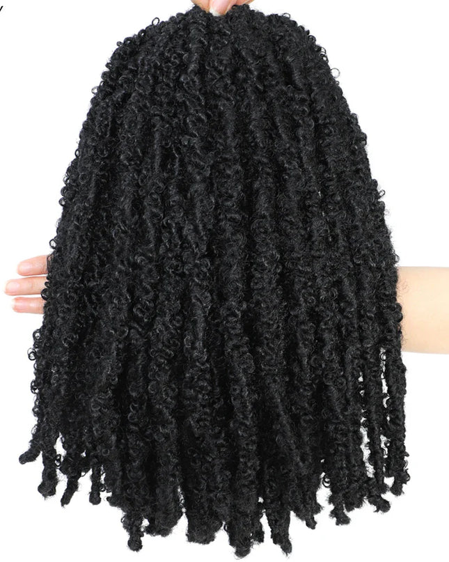 14 12 inch Butterfly Faux Locs Crochet Hair Braids Pre looped Distressed Goddess Butterfly Soft Locs Crochets Braids Cheveux Lok Caethelstore.com