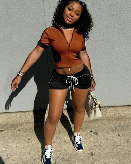 Chic Two-Tone Summer Sportswear Set for Women