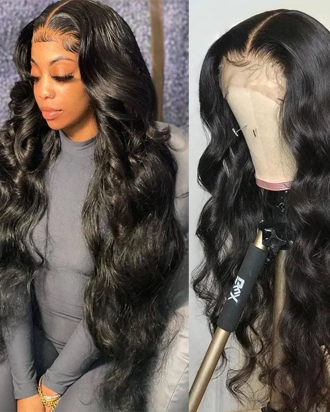 HD Transparent 13x4 13x6 Body Wave Lace Front Wig Pre Plucked 360 Lace Frontal Wig Human Hair Wigs For Women 4x4 Closure Wig