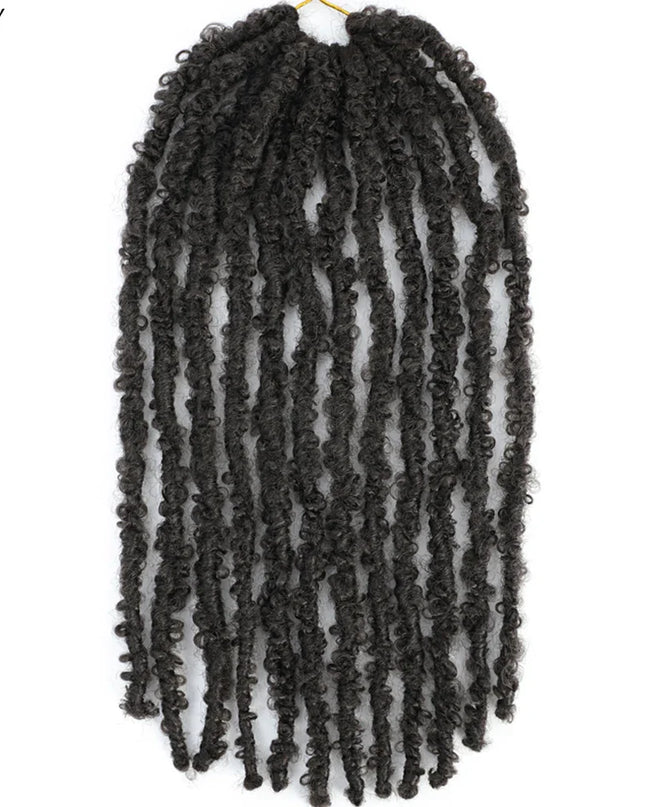 14 12 inch Butterfly Faux Locs Crochet Hair Braids Pre looped Distressed Goddess Butterfly Soft Locs Crochets Braids Cheveux Lok Caethelstore.com