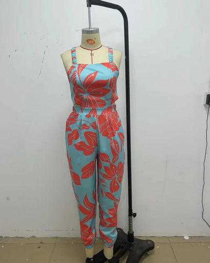 Elegant Summer Fashion Jumpsuit for Women - Shoulder Straps